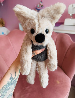 STORMY FOX - Handmade Luxury Weighted Plush Fluffy Fox Doll