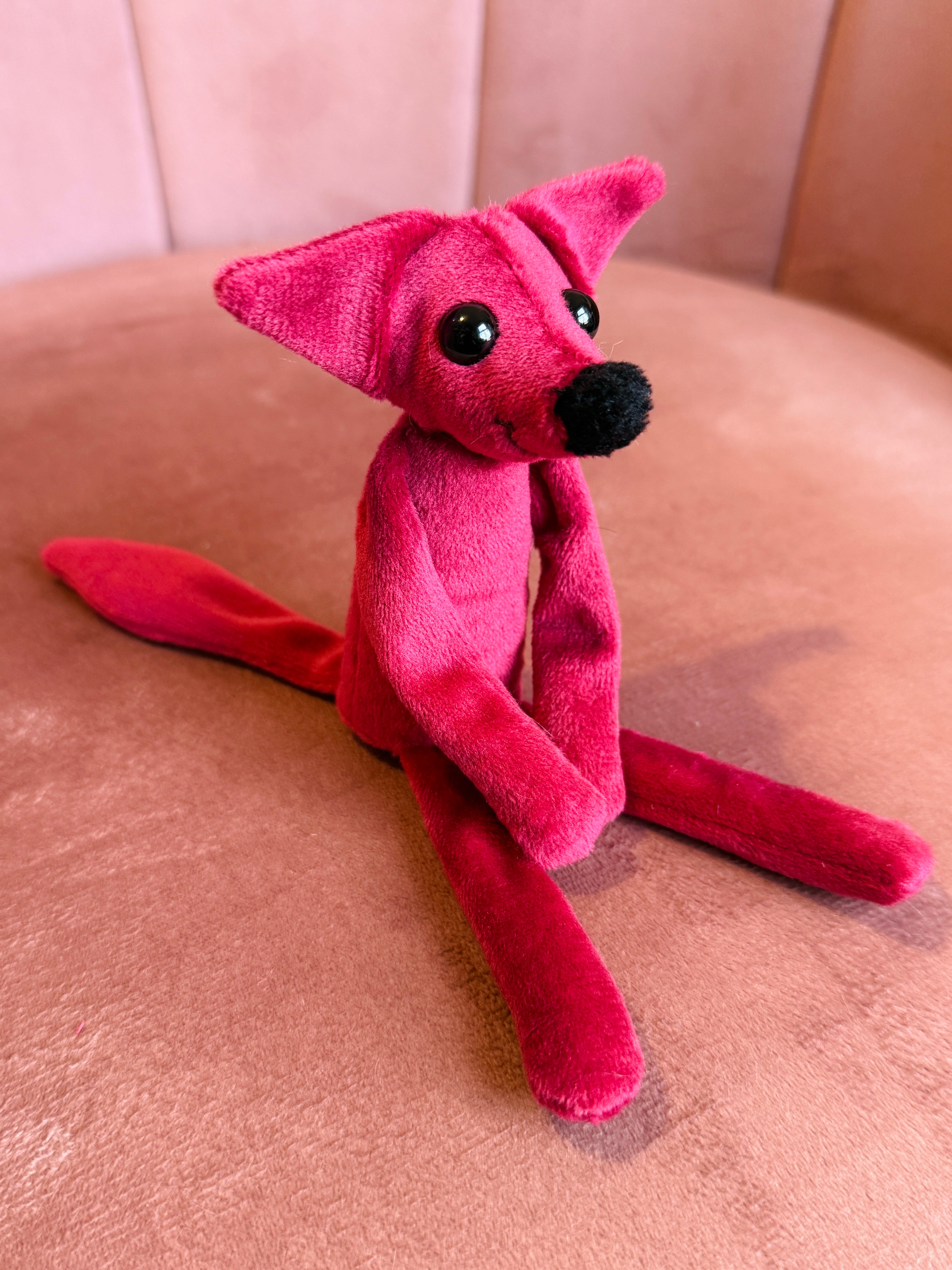 TINY HOLLY FOX (B) - Handmade Luxury Weighted Fox Doll