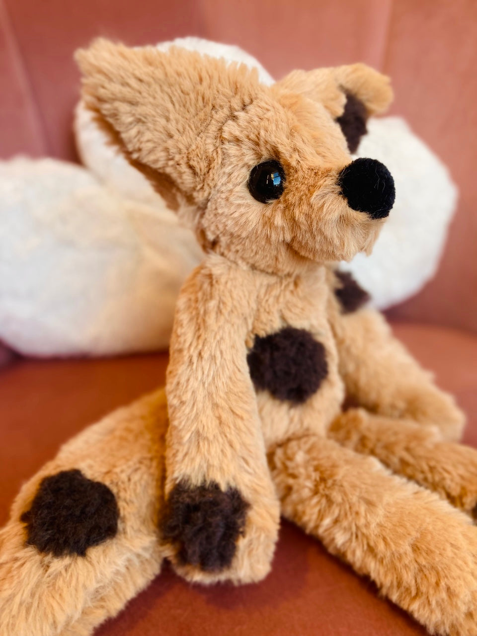 CHOC CHIP COOKIE FOX (A) - Handmade Luxury Weighted Fox Doll