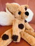 CHOC CHIP COOKIE FOX (A) - Handmade Luxury Weighted Fox Doll