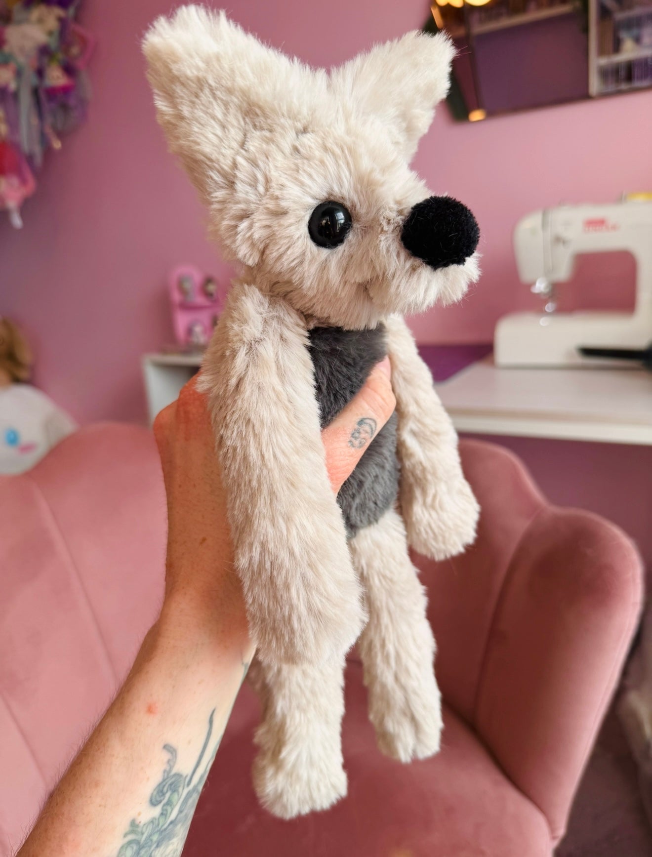 STORMY FOX - Handmade Luxury Weighted Plush Fluffy Fox Doll