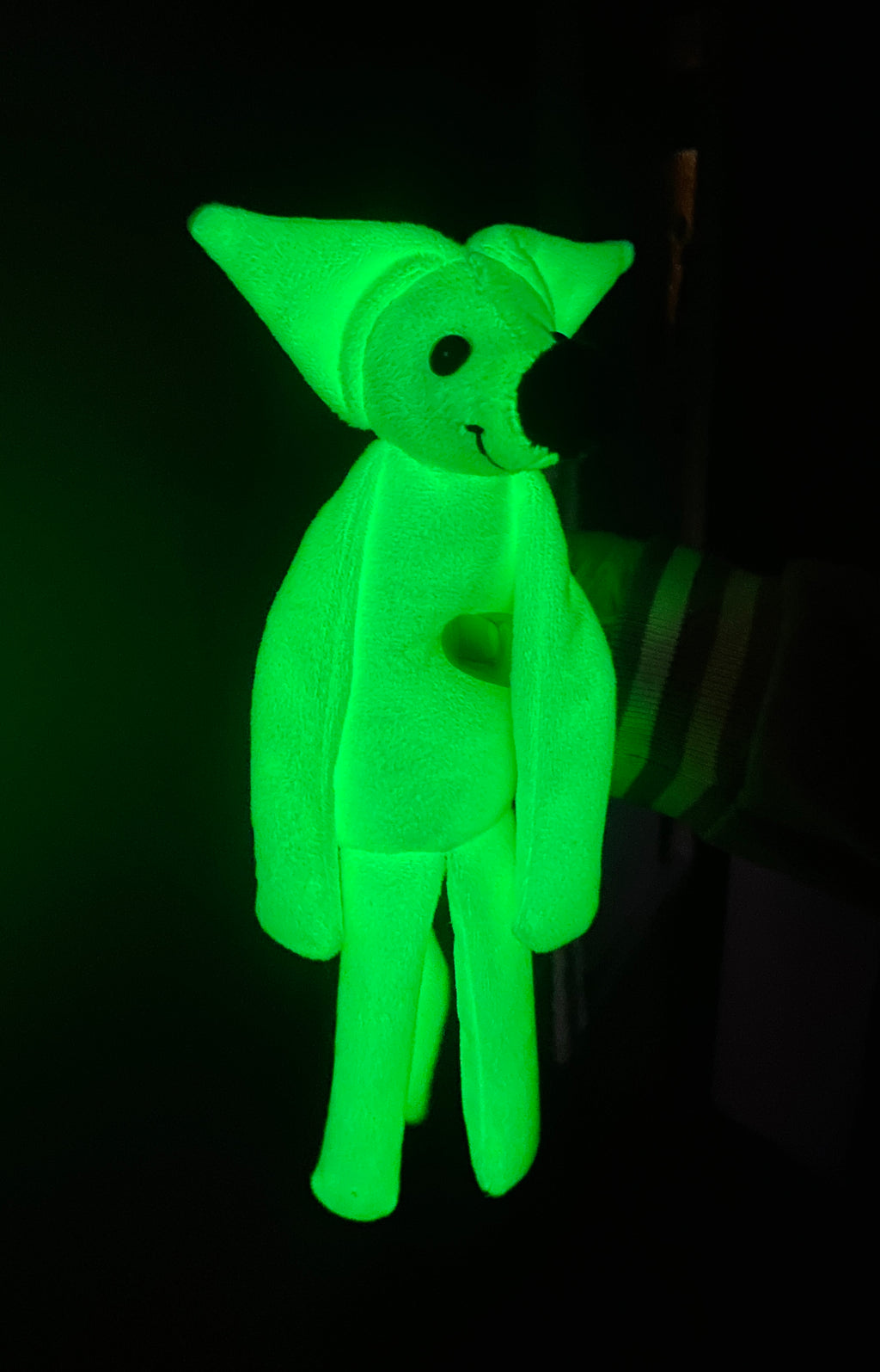 GLOW IN THE DARK FOX - Handmade Luxury Weighted Plush Fluffy Fox Doll