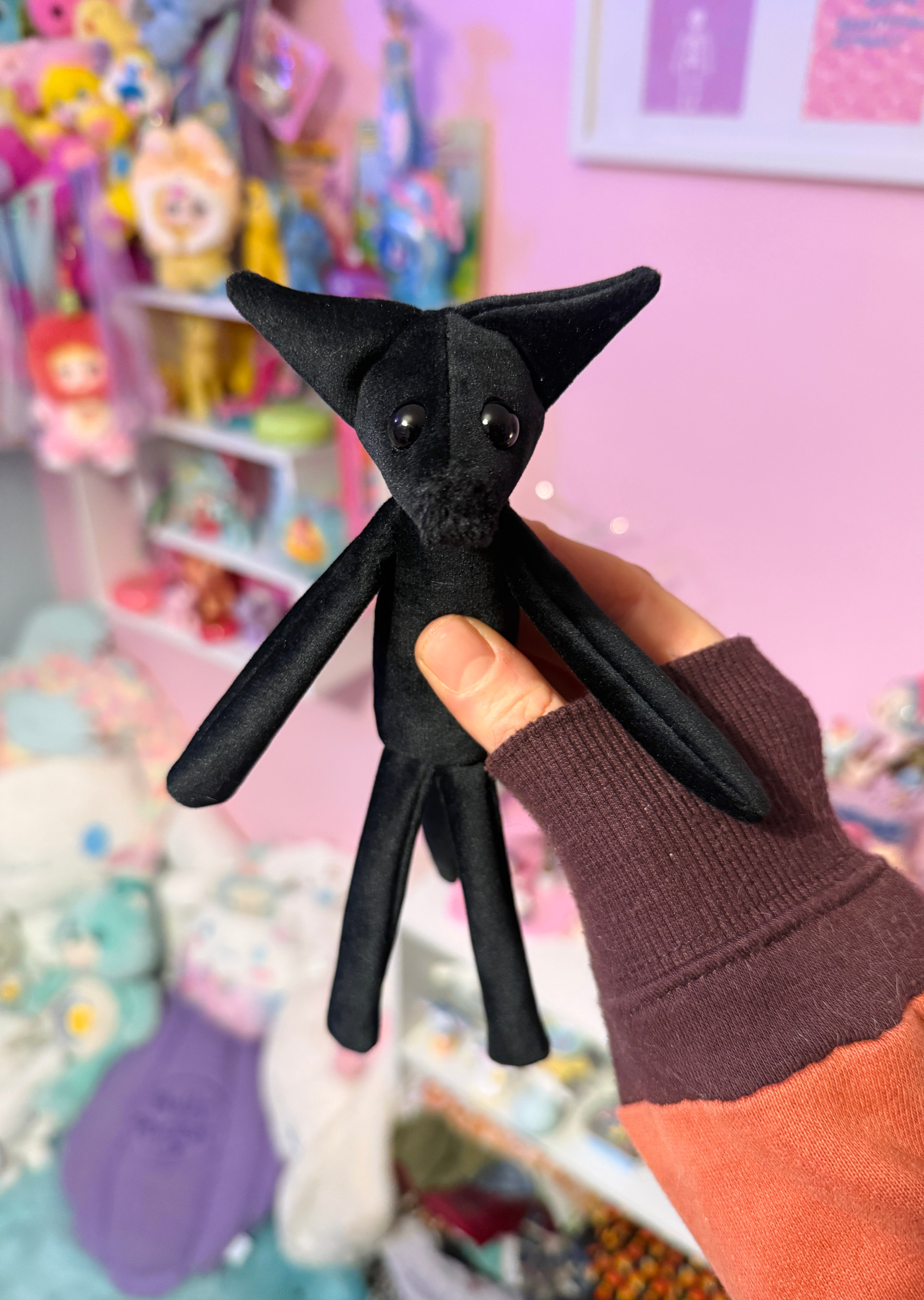 TINY ONYX FOX - Handmade Luxury Weighted Fox Doll