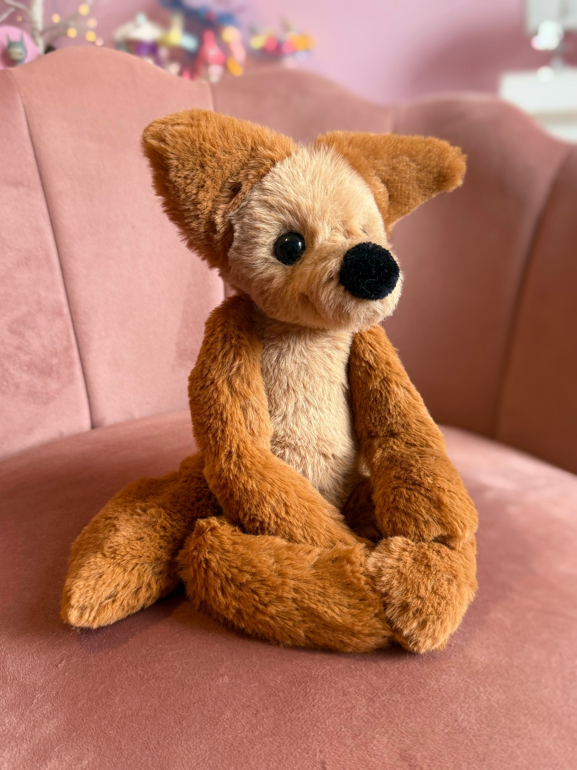 LATTE FOX - Handmade Luxury Weighted Plush Fluffy Fox Doll