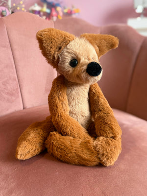 LATTE FOX - Handmade Luxury Weighted Plush Fluffy Fox Doll