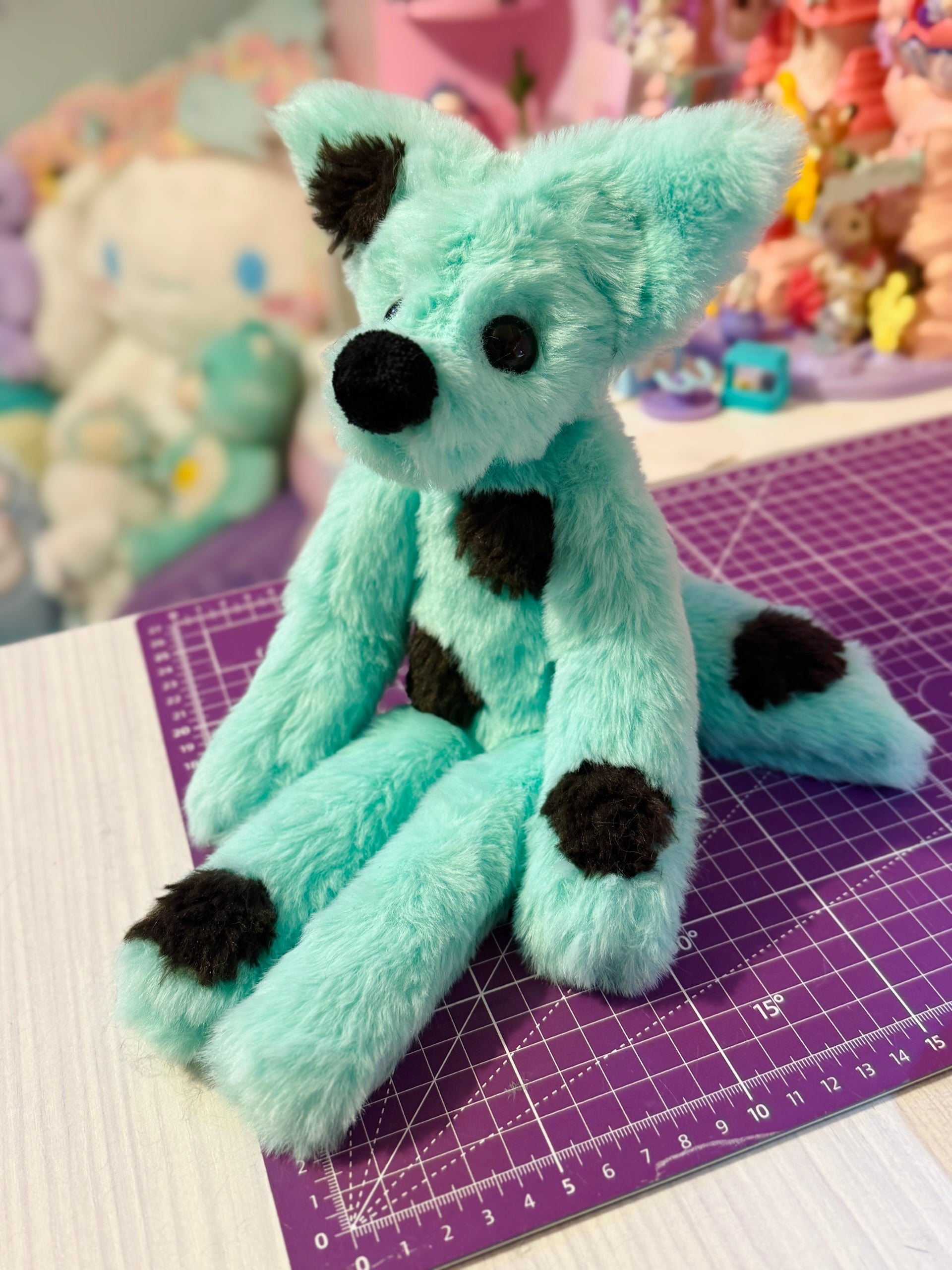 MINT CHOC CHIP FOX - Handmade Luxury Weighted Fox Doll