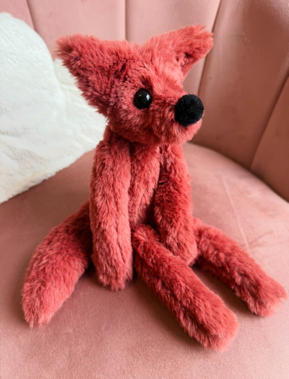 RUBY FOX - Handmade Luxury Weighted Plush Fluffy Fox Doll