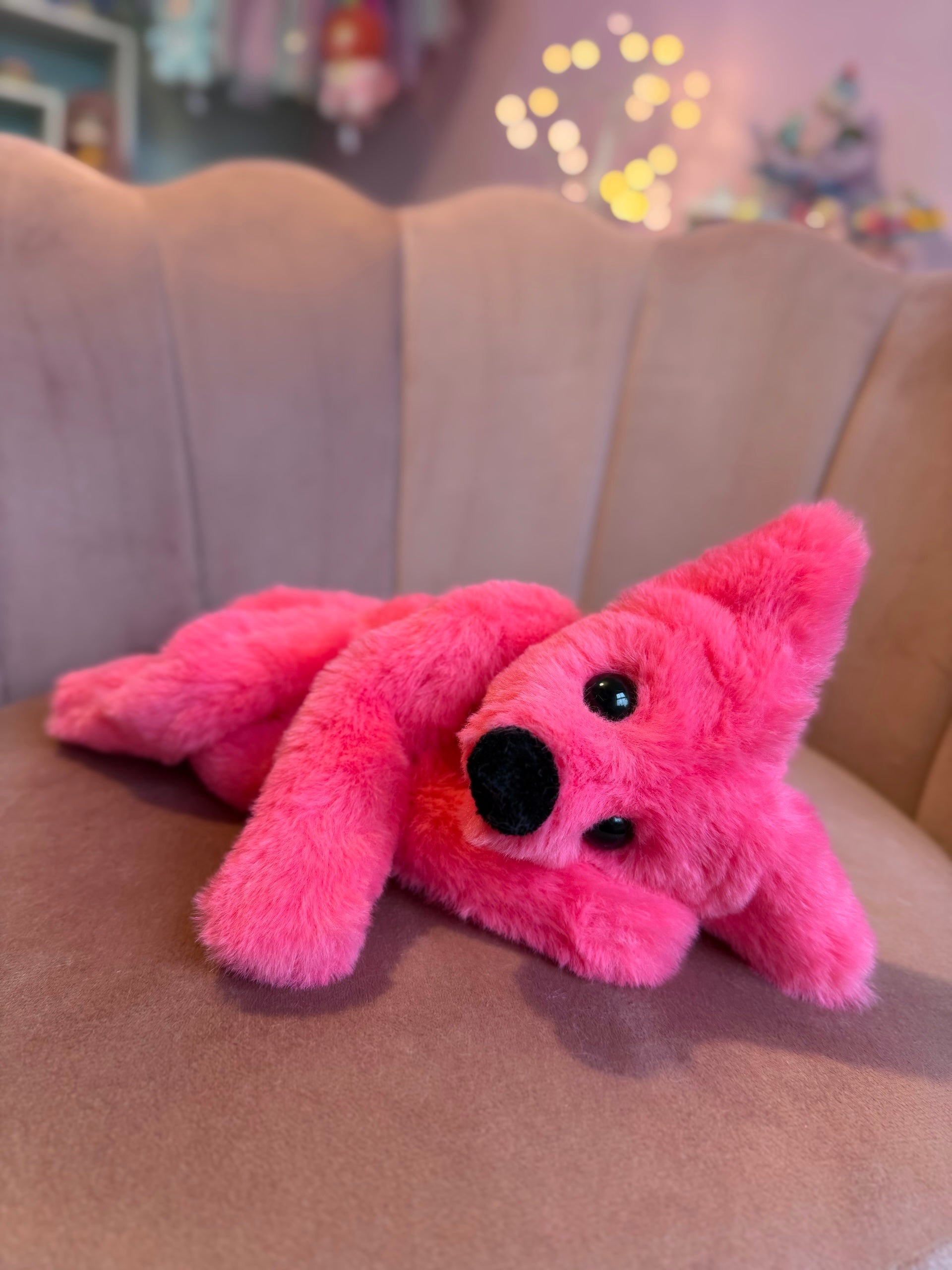 FUCHSIA FOX - Handmade Luxury Weighted Fox Doll