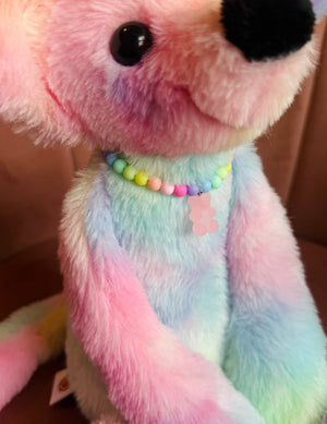 BIG COTTON CANDY FOX - Handmade Luxury Weighted Fox Doll