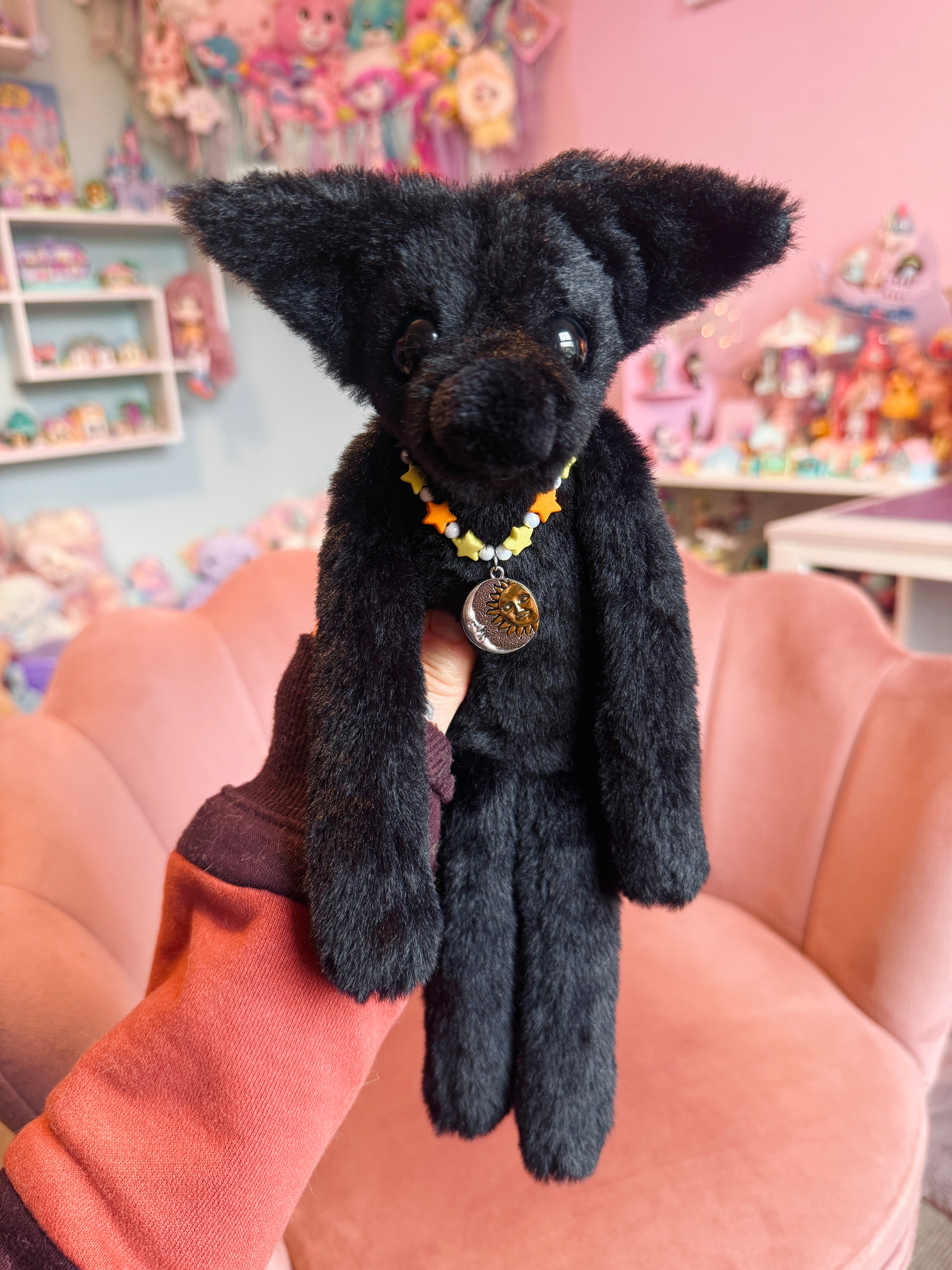 ONYX FOX - Handmade Luxury Weighted Fox Doll
