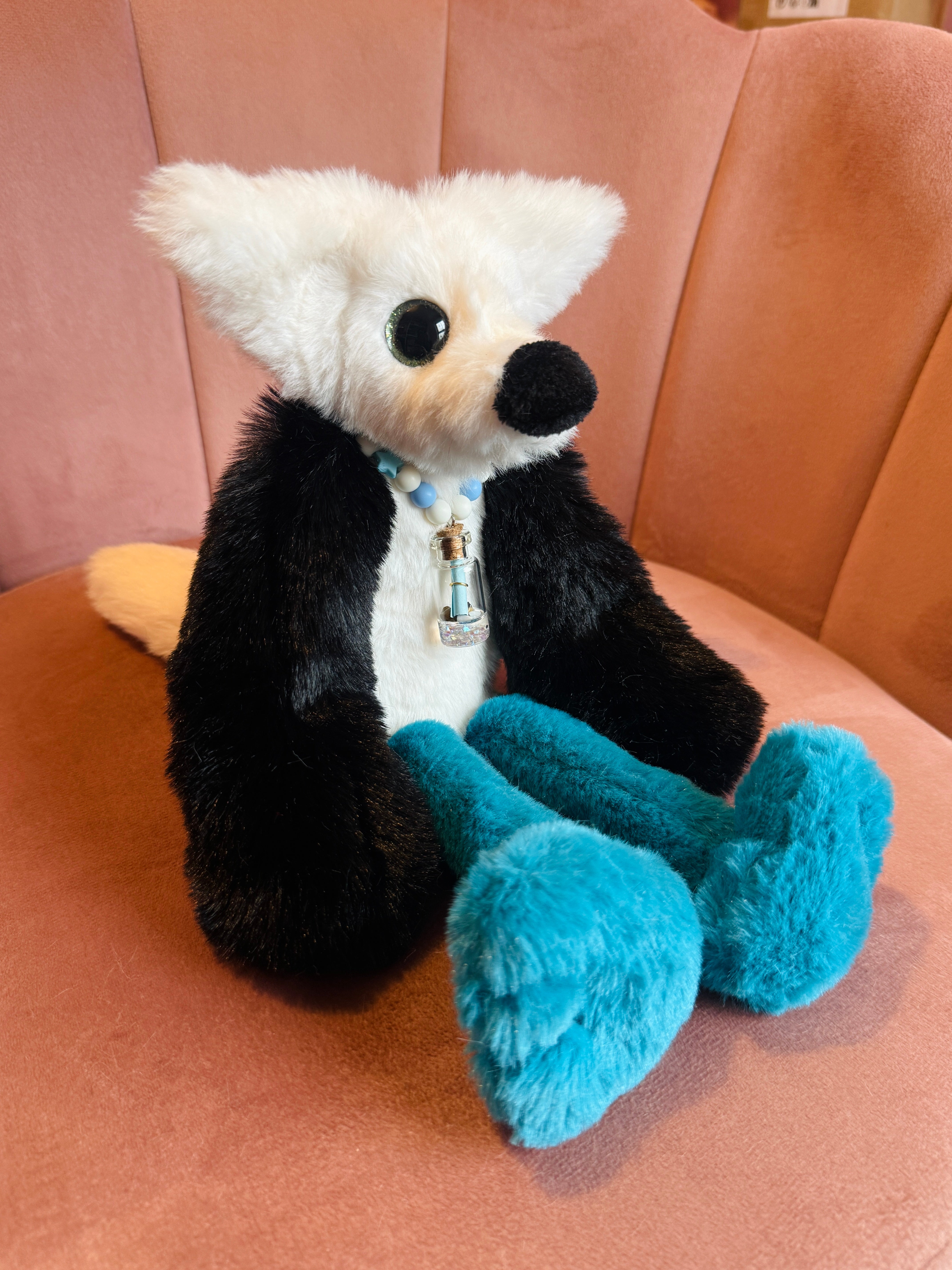 BLUE FOOTED BOOBY FOX - Handmade Luxury Weighted Fox Doll