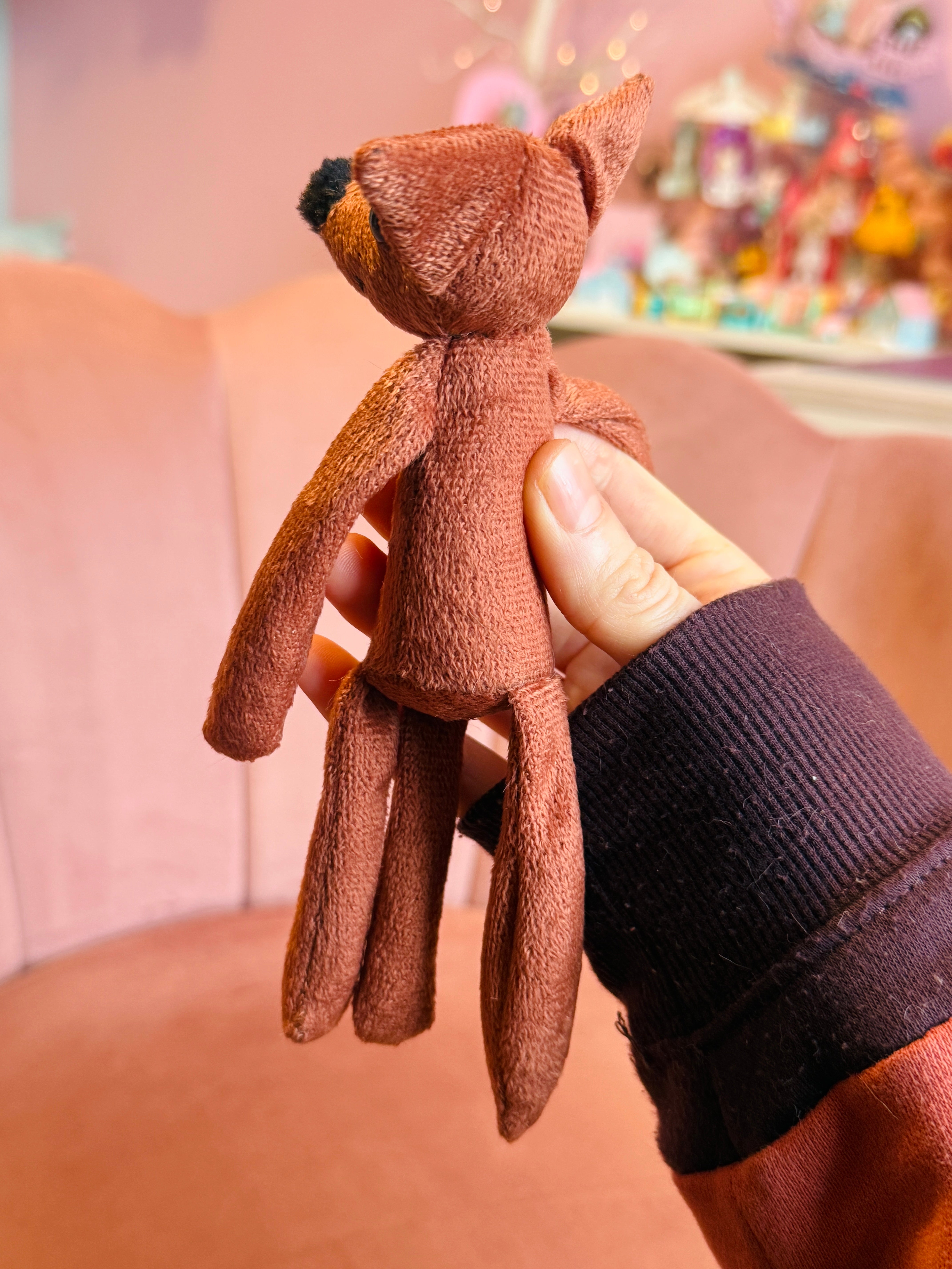 TINY MAPLE FOX (A) - Handmade Luxury Weighted Fox Doll