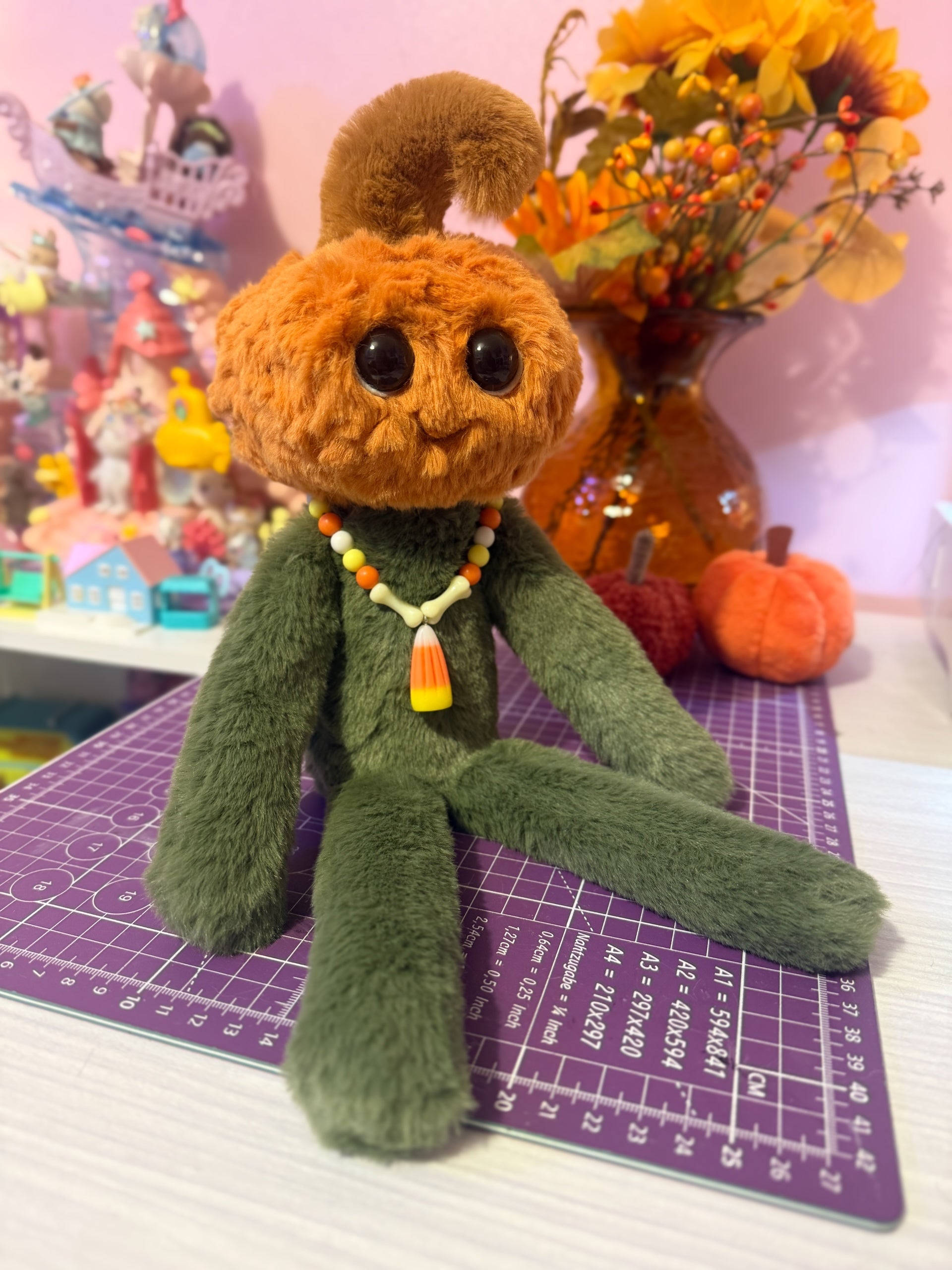 PUMPKIN PICKER FULL SIZE DOLL - Handmade Luxury Weighted Doll