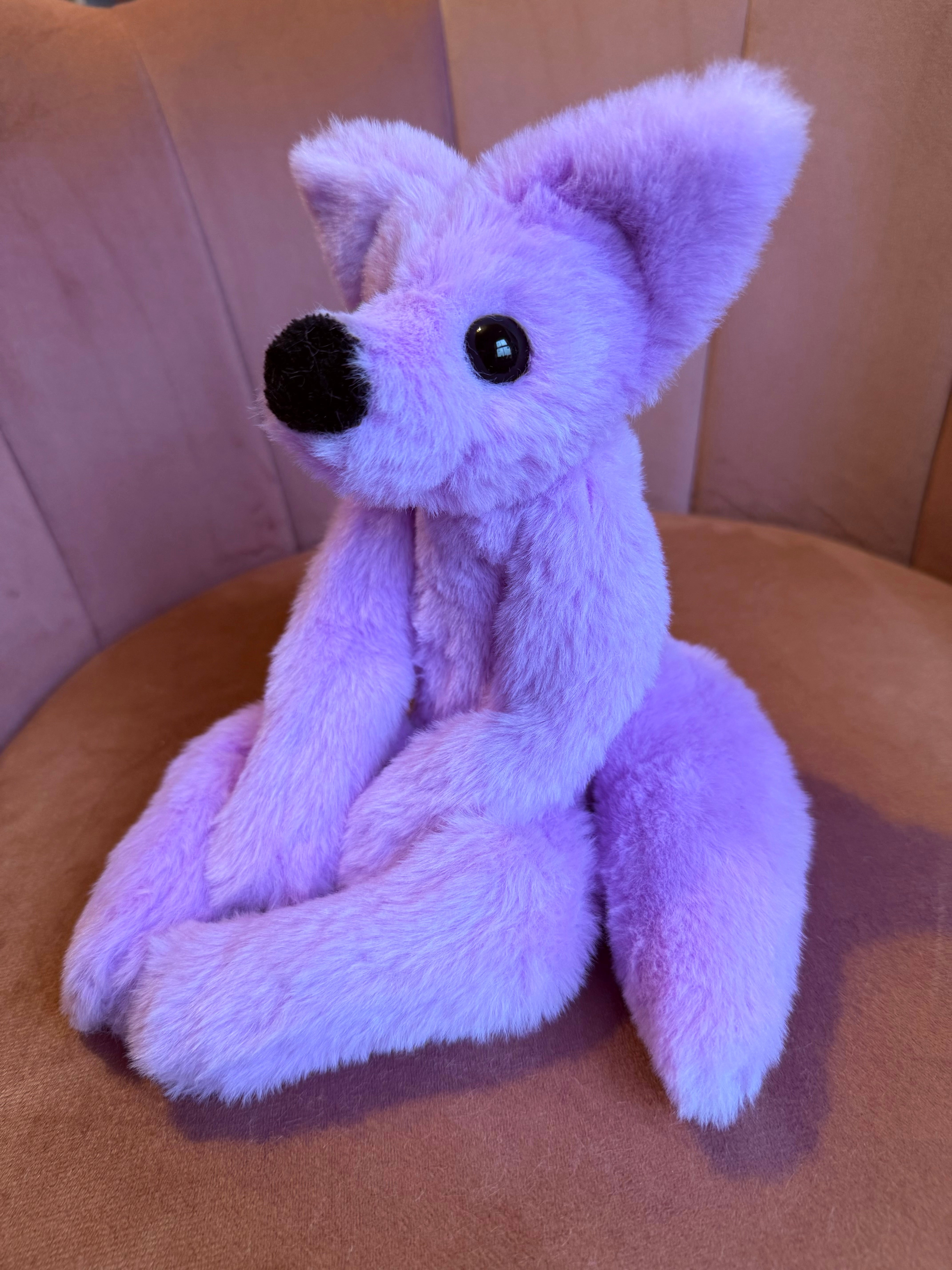 LILAC FOX - Handmade Luxury Weighted Fox Doll