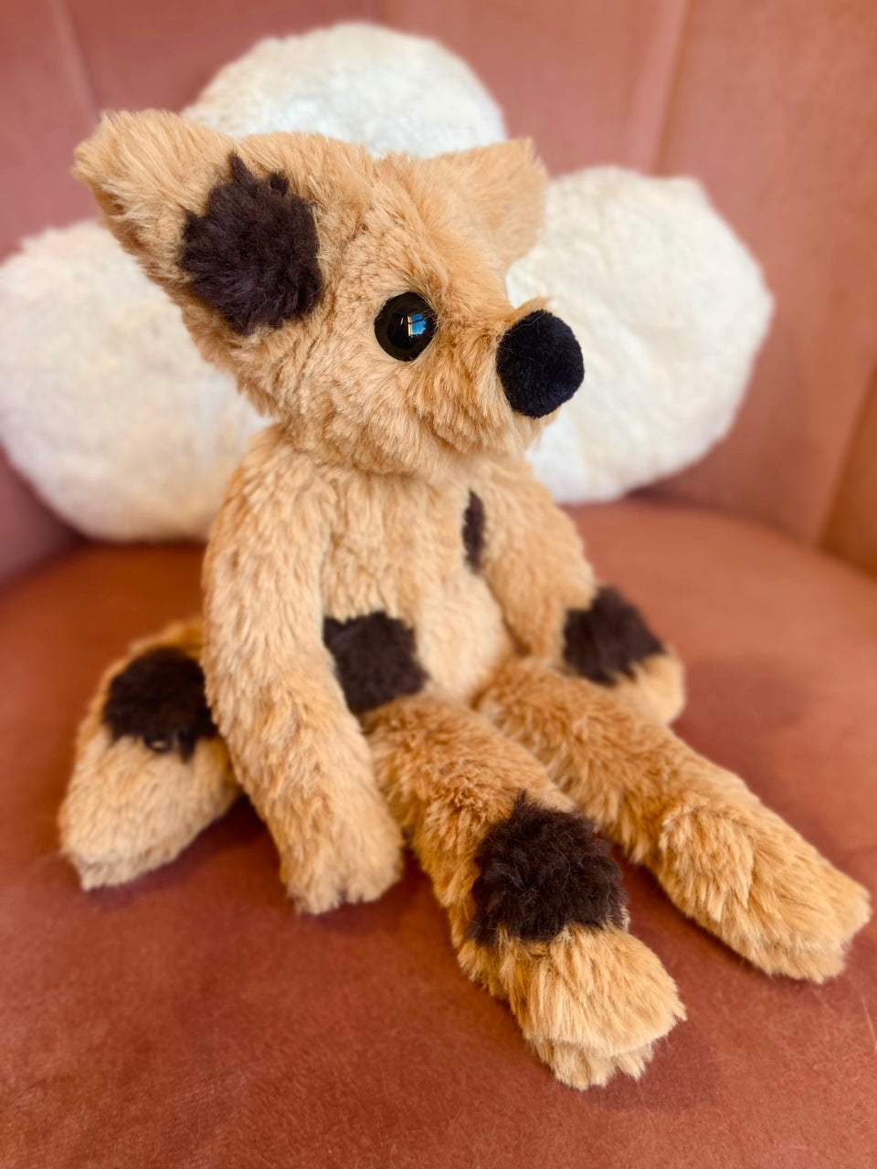 CHOC CHIP COOKIE FOX (B) - Handmade Luxury Weighted Fox Doll