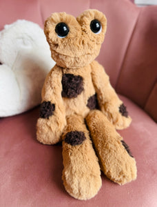 CHOC CHIP COOKIE FROG - Handmade Luxury Weighted Fox Doll