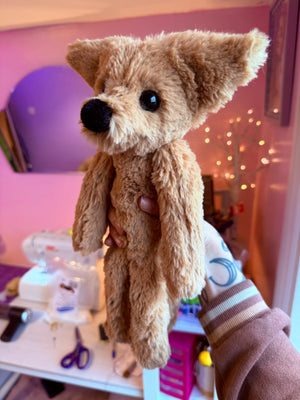 FUDGE FOX (A) - Handmade Luxury Weighted Fox Doll