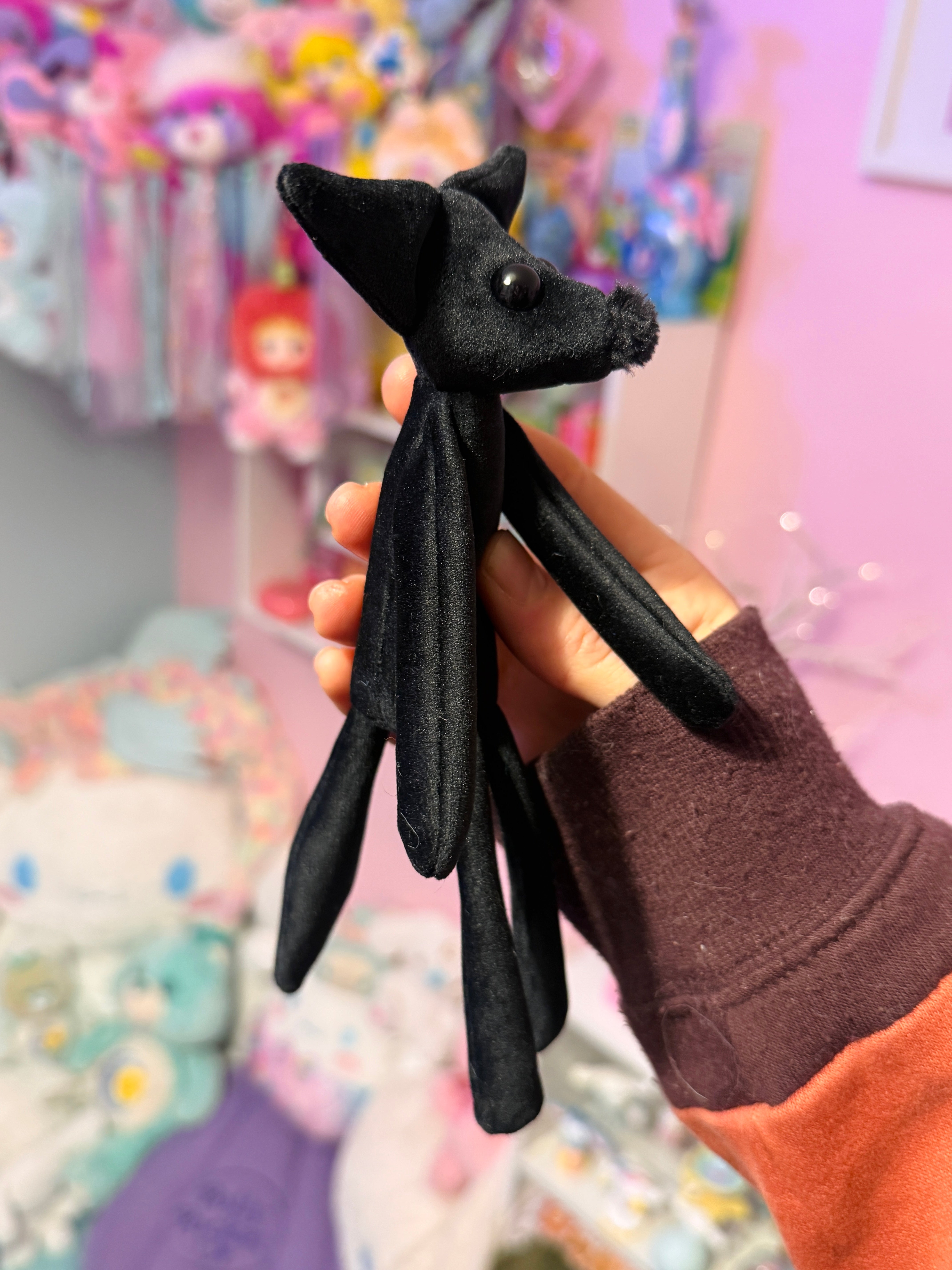 TINY ONYX FOX - Handmade Luxury Weighted Fox Doll