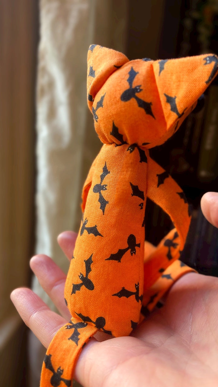 BAT FOX CUB - Handmade Weighted Cotton Fox Doll