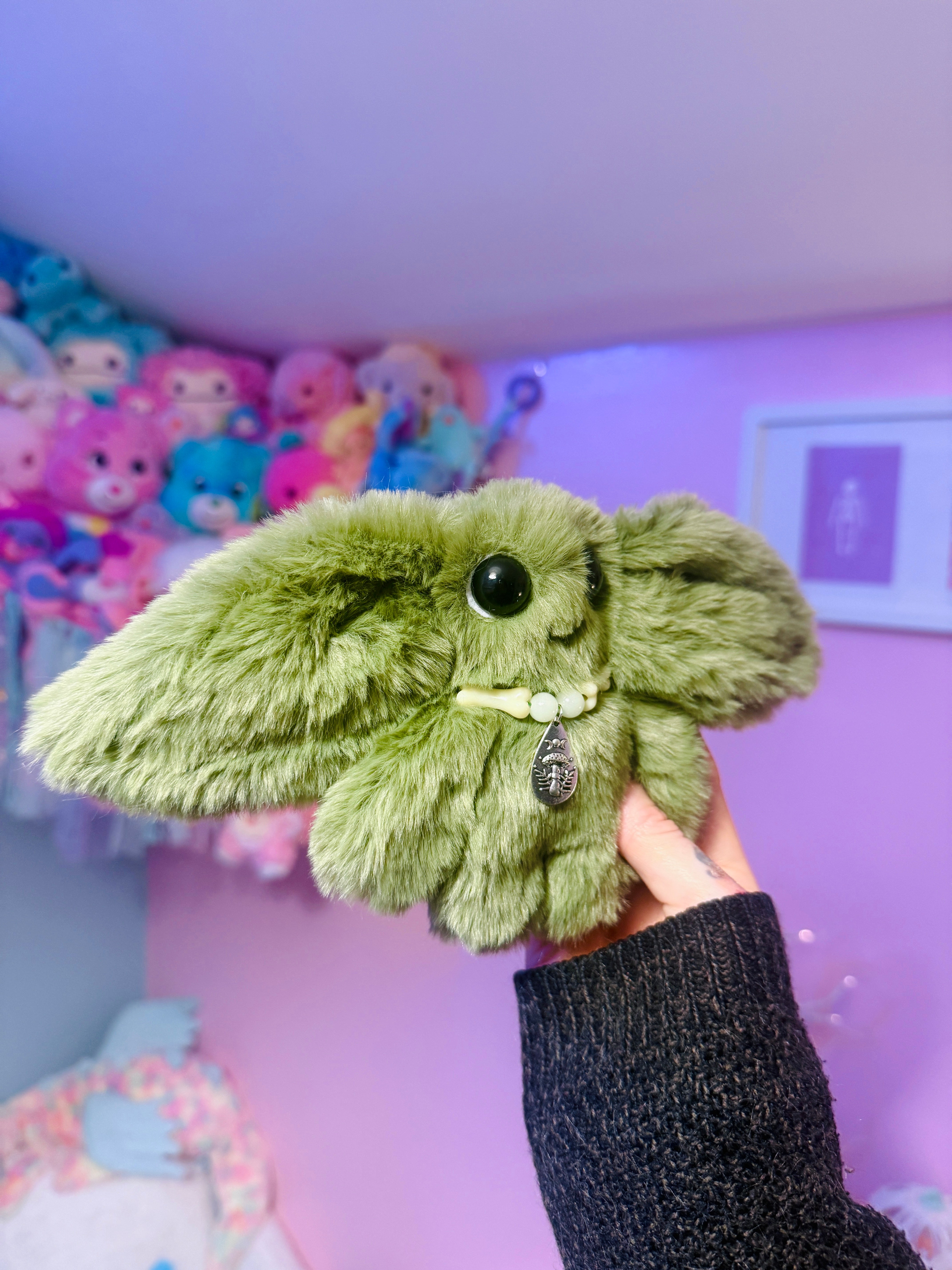 FOREST GOBLIN PALMPUFF (B) - Handmade Mini Luxury Weighted Doll