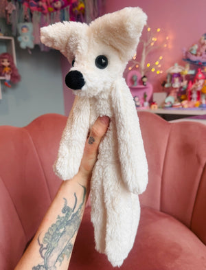 ARCTIC FOX - Handmade Luxury Weighted Plush Fluffy Fox Doll