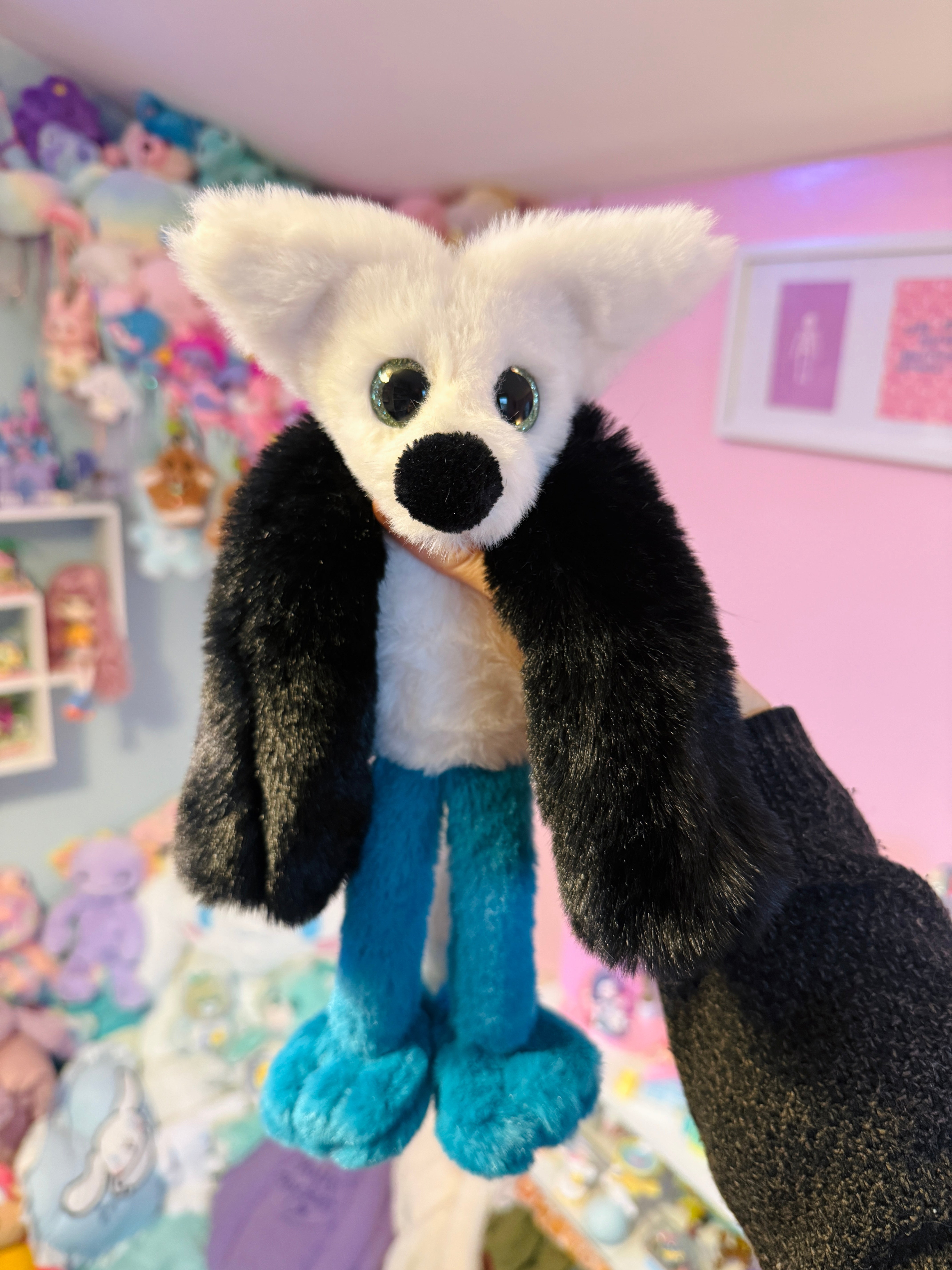 BLUE FOOTED BOOBY FOX - Handmade Luxury Weighted Fox Doll