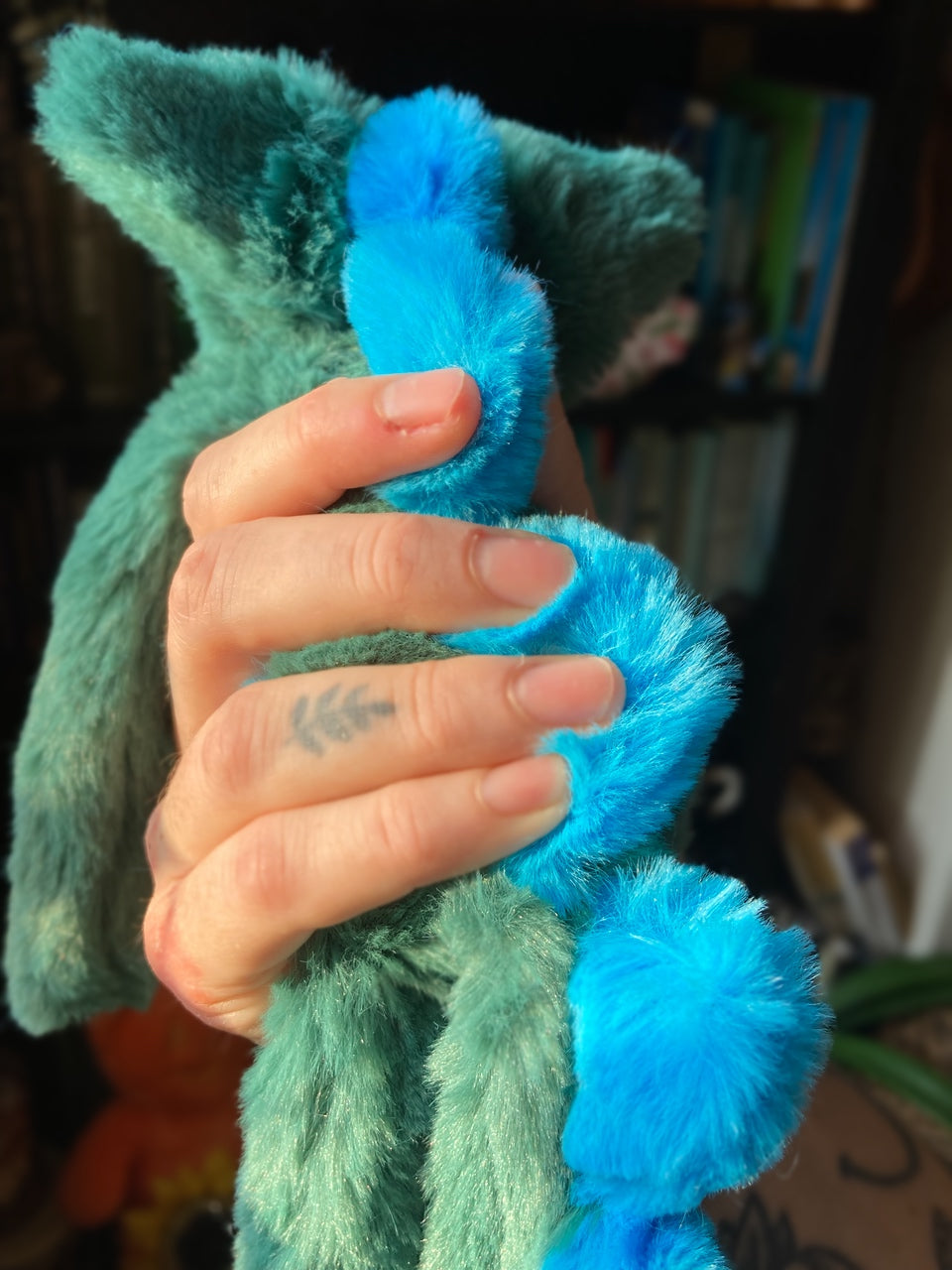 DINO FOX - Handmade Luxury Weighted Plush Fluffy Fox Doll