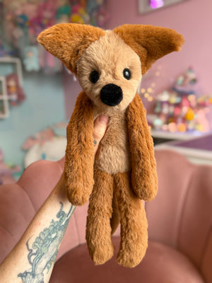 LATTE FOX - Handmade Luxury Weighted Plush Fluffy Fox Doll