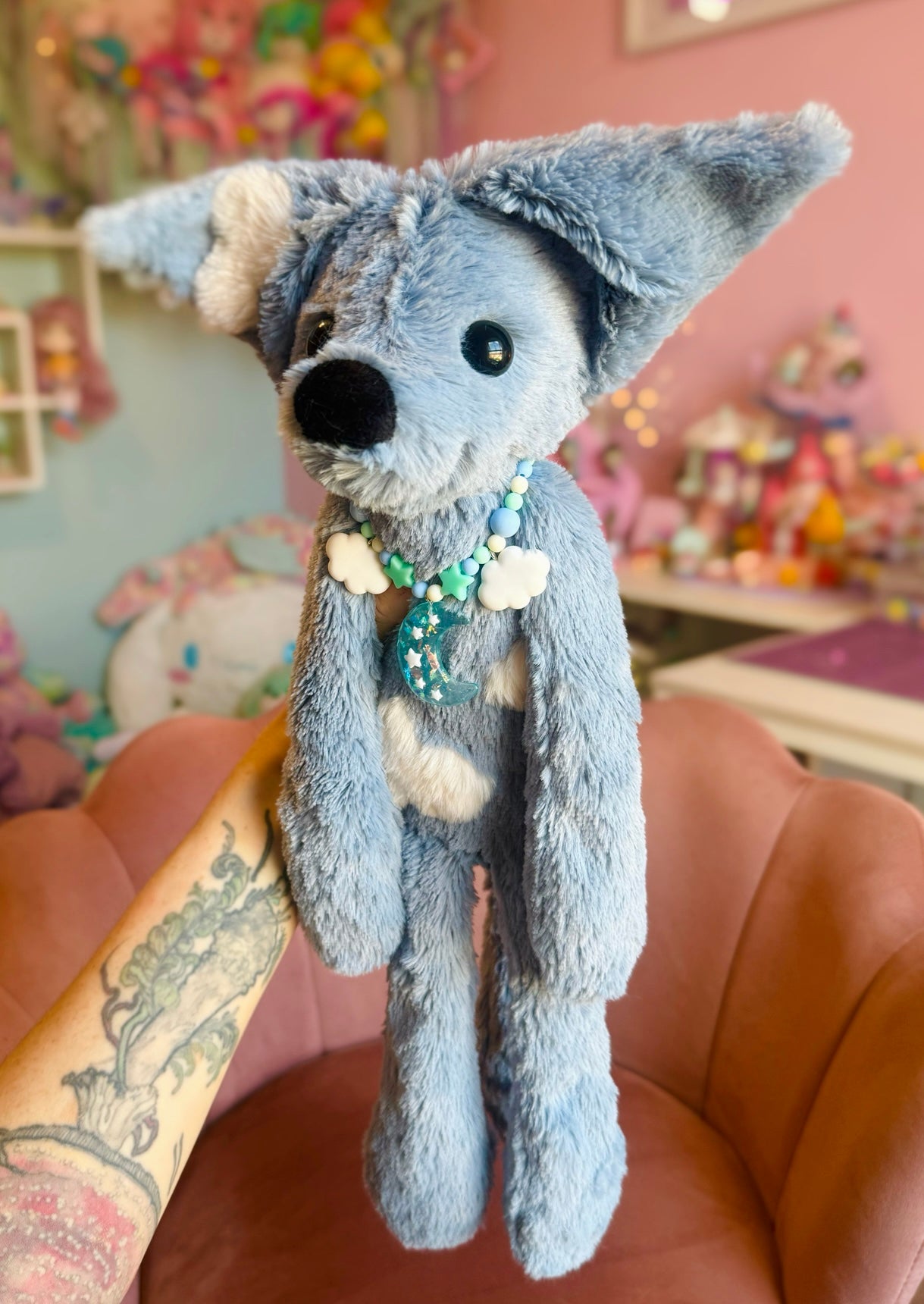 BIG CUMULO CLOUD FOX - Handmade Luxury Weighted Plush Fluffy Fox Doll