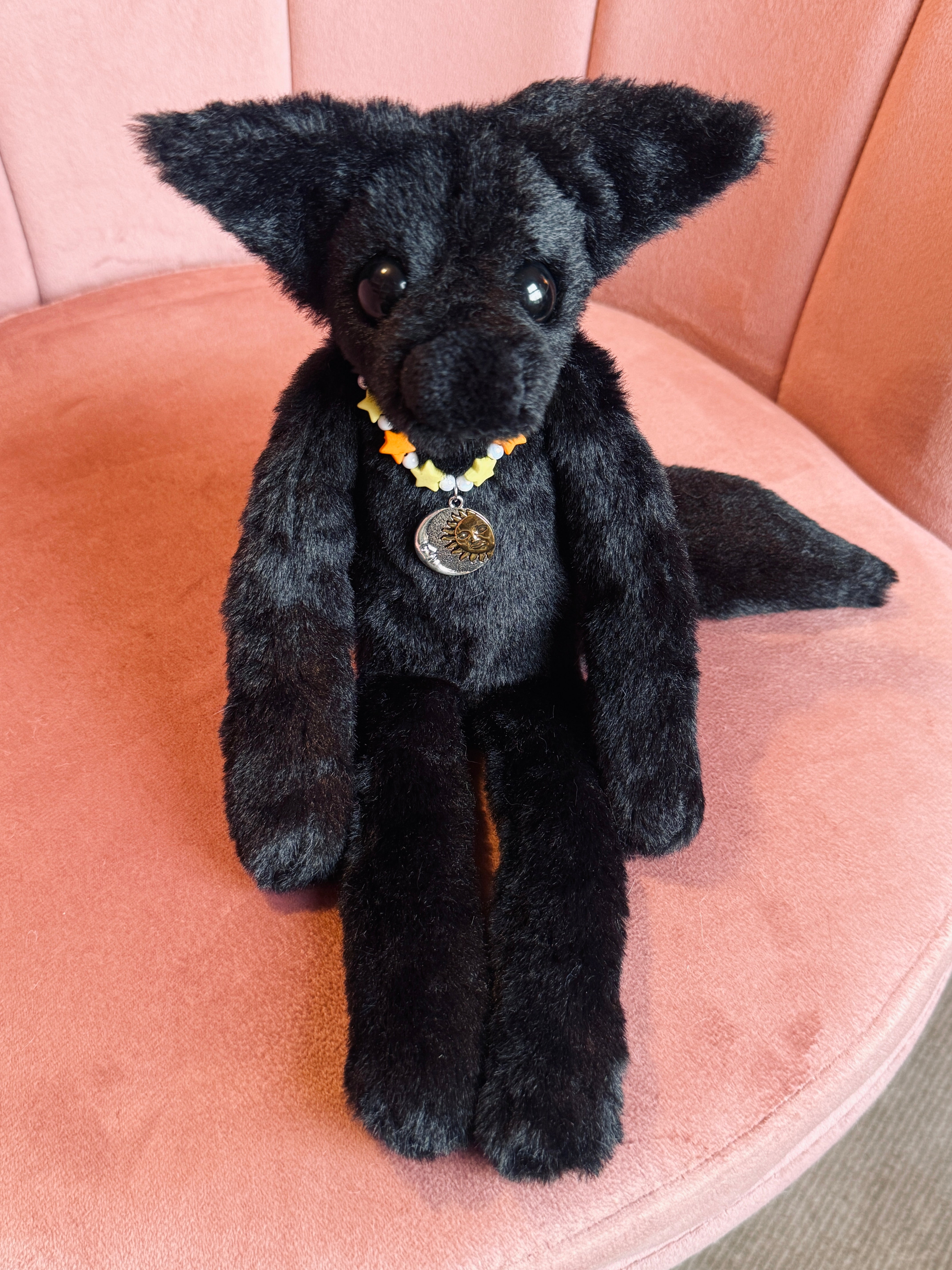 ONYX FOX - Handmade Luxury Weighted Fox Doll