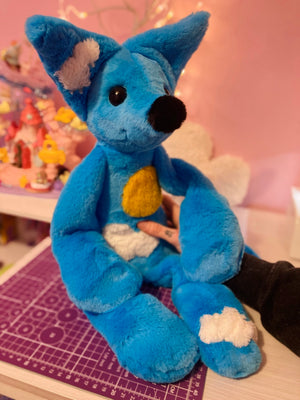 XL SUNNY SKIES FOX - Handmade Luxury Weighted Plush Fluffy Fox Doll