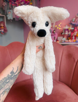 ARCTIC FOX - Handmade Luxury Weighted Plush Fluffy Fox Doll