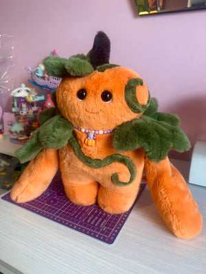 LARGE PUMPKIN PATCH PUDGEPUFF - Handmade Weighted Pumpkin Doll