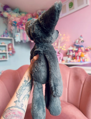 BIG GREY WOLF - Handmade Luxury Weighted Plush Fluffy Fox Doll