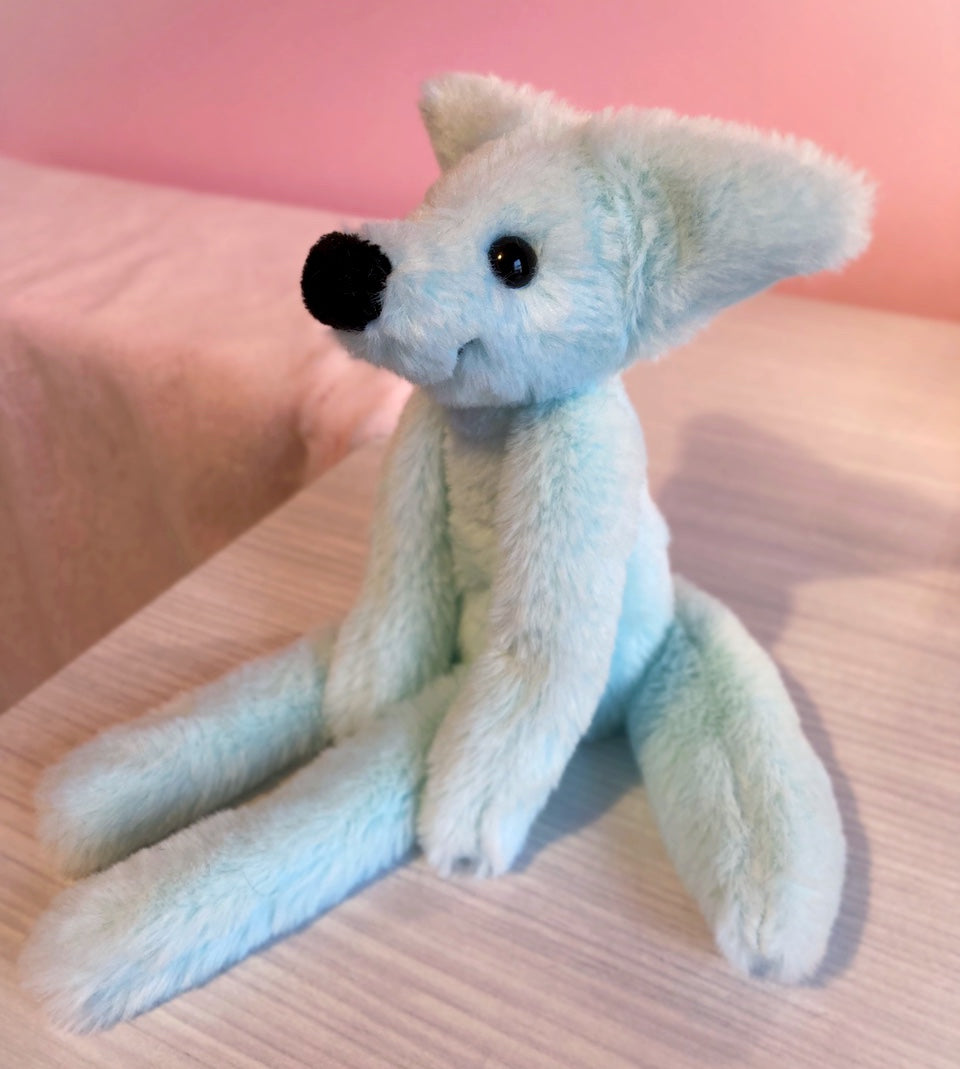 FROST FOX - Handmade Luxury Weighted Plush Fluffy Fox Doll