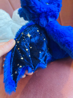 MIDNIGHT DRAGON FOX - Handmade Luxury Weighted Plush Fluffy Fox Doll