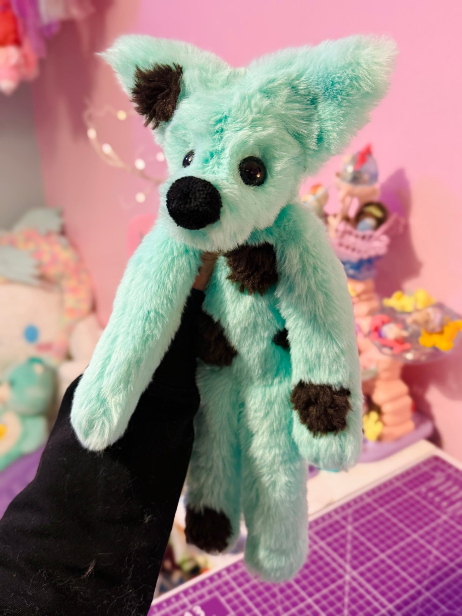MINT CHOC CHIP FOX - Handmade Luxury Weighted Fox Doll