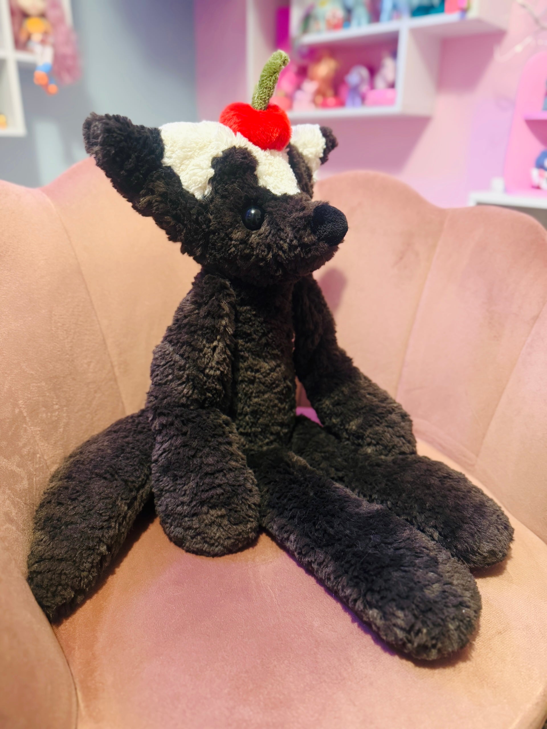 XL CHOCOLATE SUNDAE FOX - Handmade Luxury Weighted Plush Doll