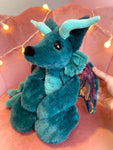 XL FOREST DRAGON FOX - Handmade Luxury Weighted Plush Fluffy Fox Doll