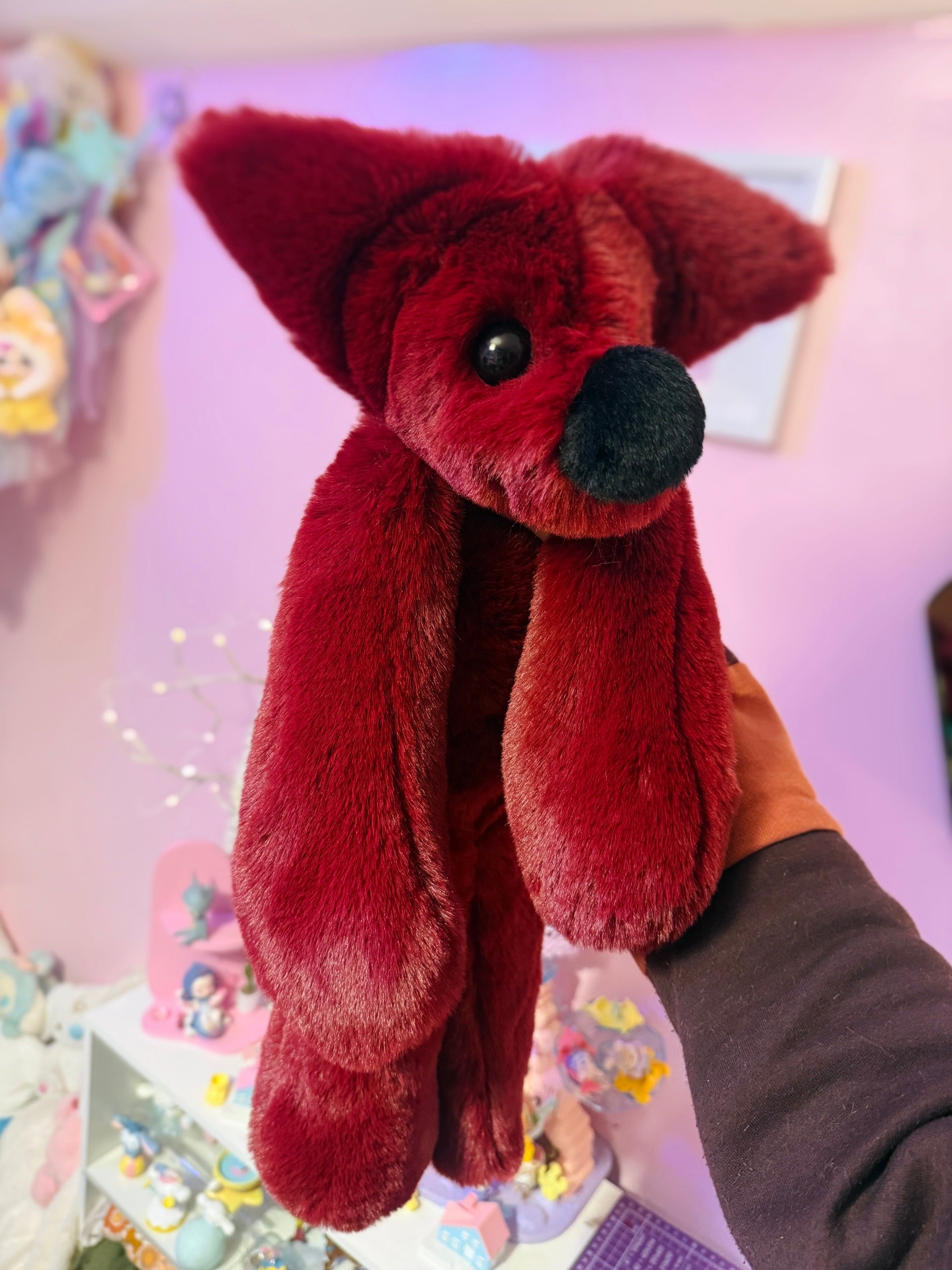 XL BERRY FOX - Handmade Luxury Weighted Fox Doll