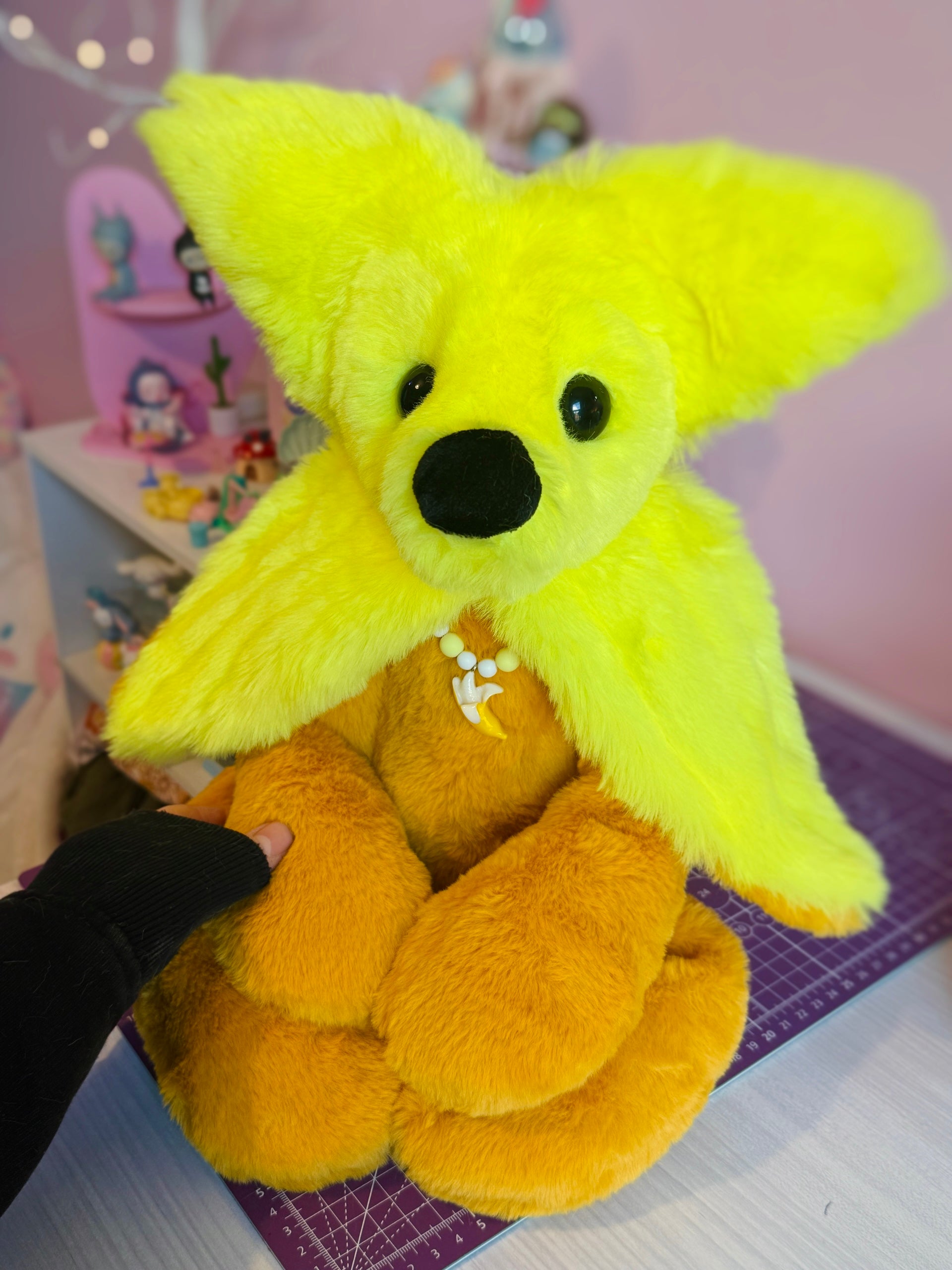 XL BANANA FOX - Handmade Luxury Weighted Fox Doll