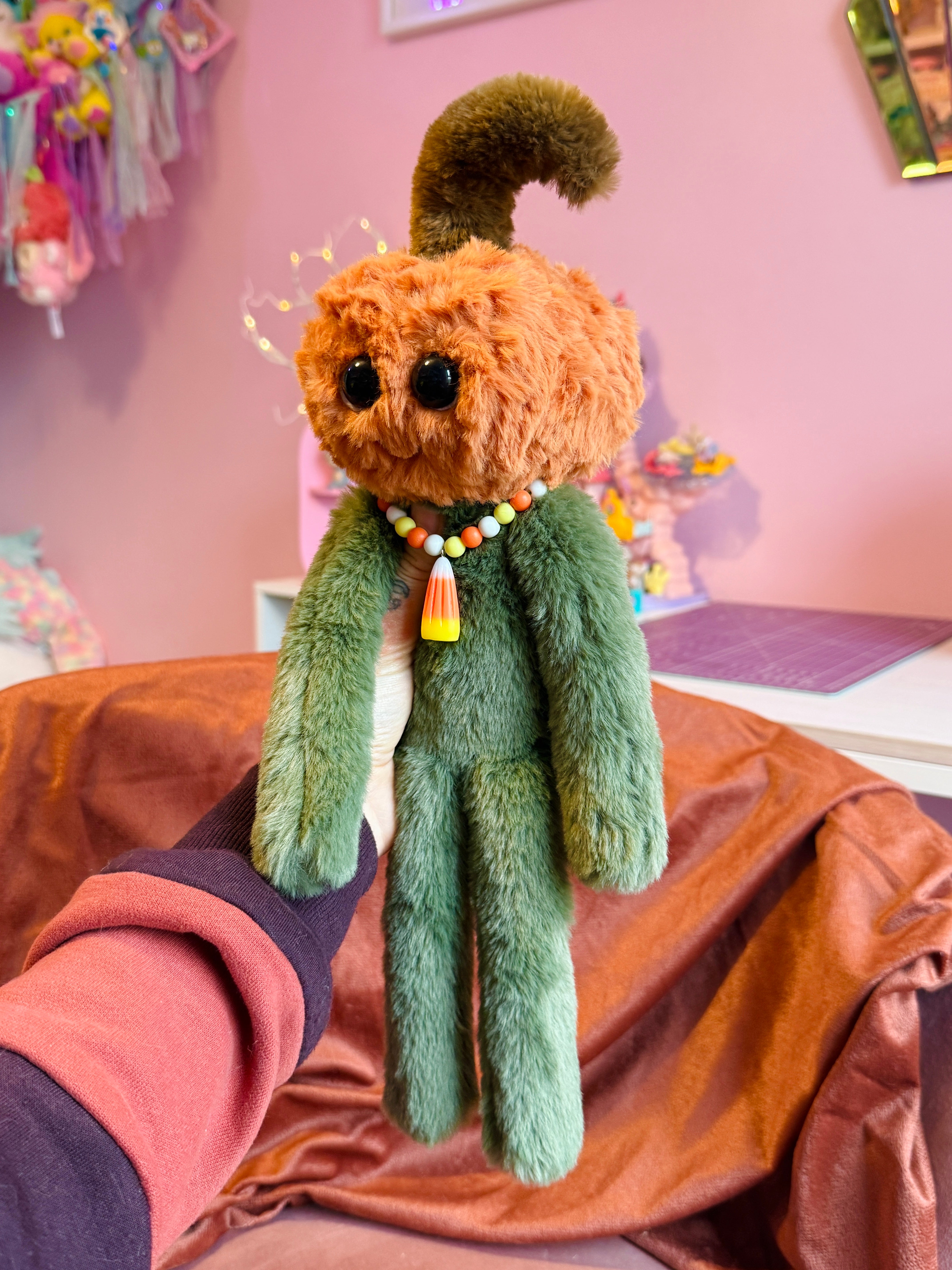 PUMPKIN PICKER FULL SIZE DOLL - Handmade Luxury Weighted Doll