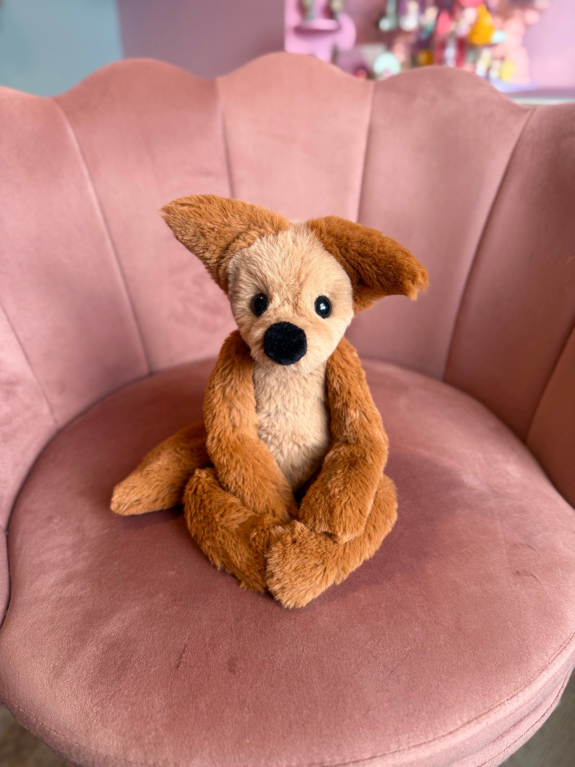 LATTE FOX - Handmade Luxury Weighted Plush Fluffy Fox Doll