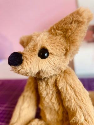 FUDGE FOX - Handmade Luxury Weighted Plush Fluffy Fox Doll