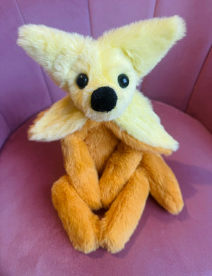 BANANA FOX - Handmade Luxury Weighted Fox Doll