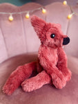 RUBY FOX (C) - Handmade Luxury Weighted Plush Fluffy Fox Doll
