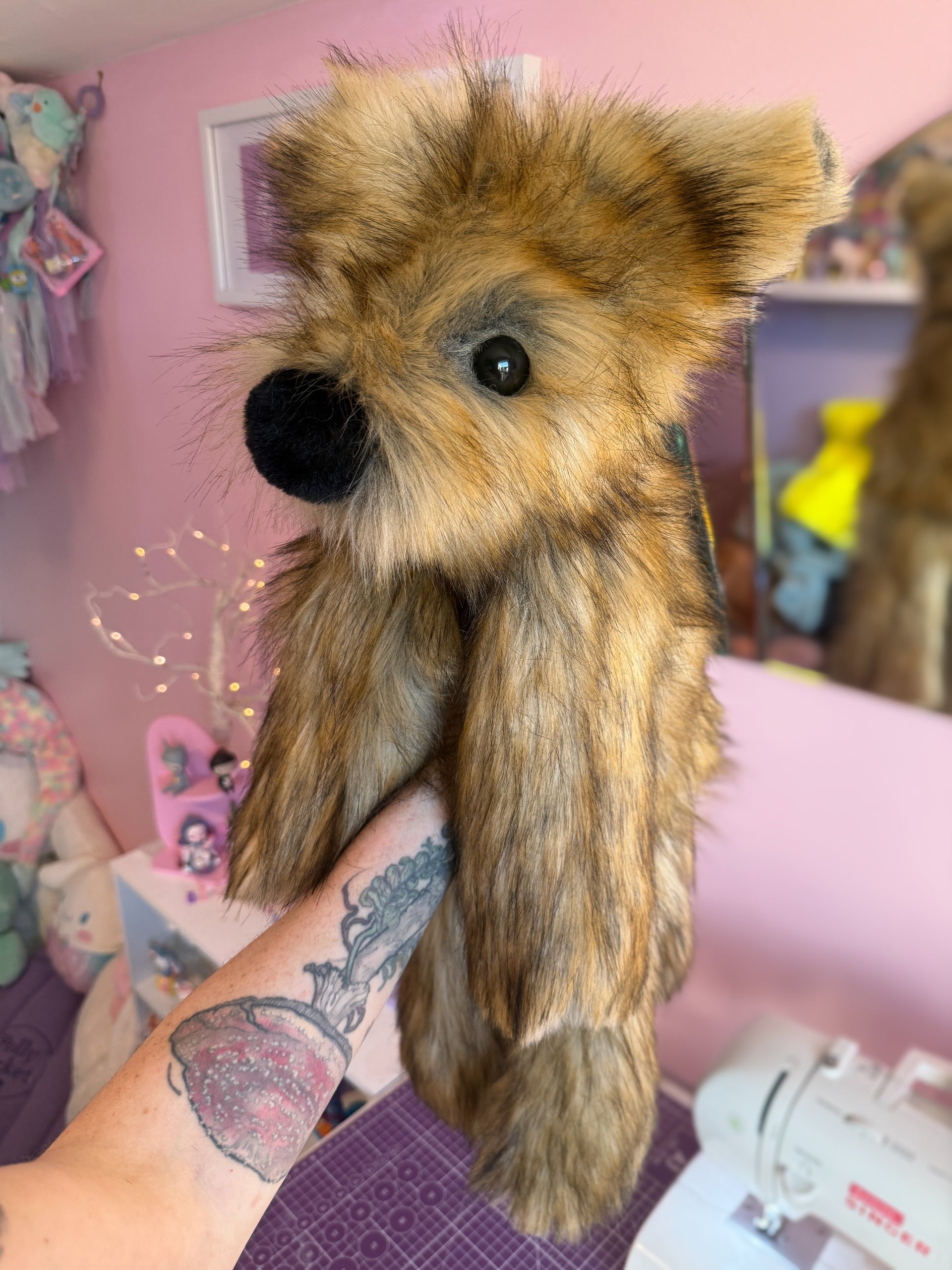 XXL FLUFFY FERAL FOX - Handmade Luxury Weighted Plush Doll
