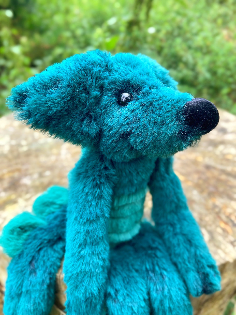 DINO FOX - Handmade Luxury Weighted Plush Fluffy Fox Doll