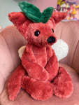 XL CRANBERRY FOX - Handmade Luxury Weighted Fox Doll