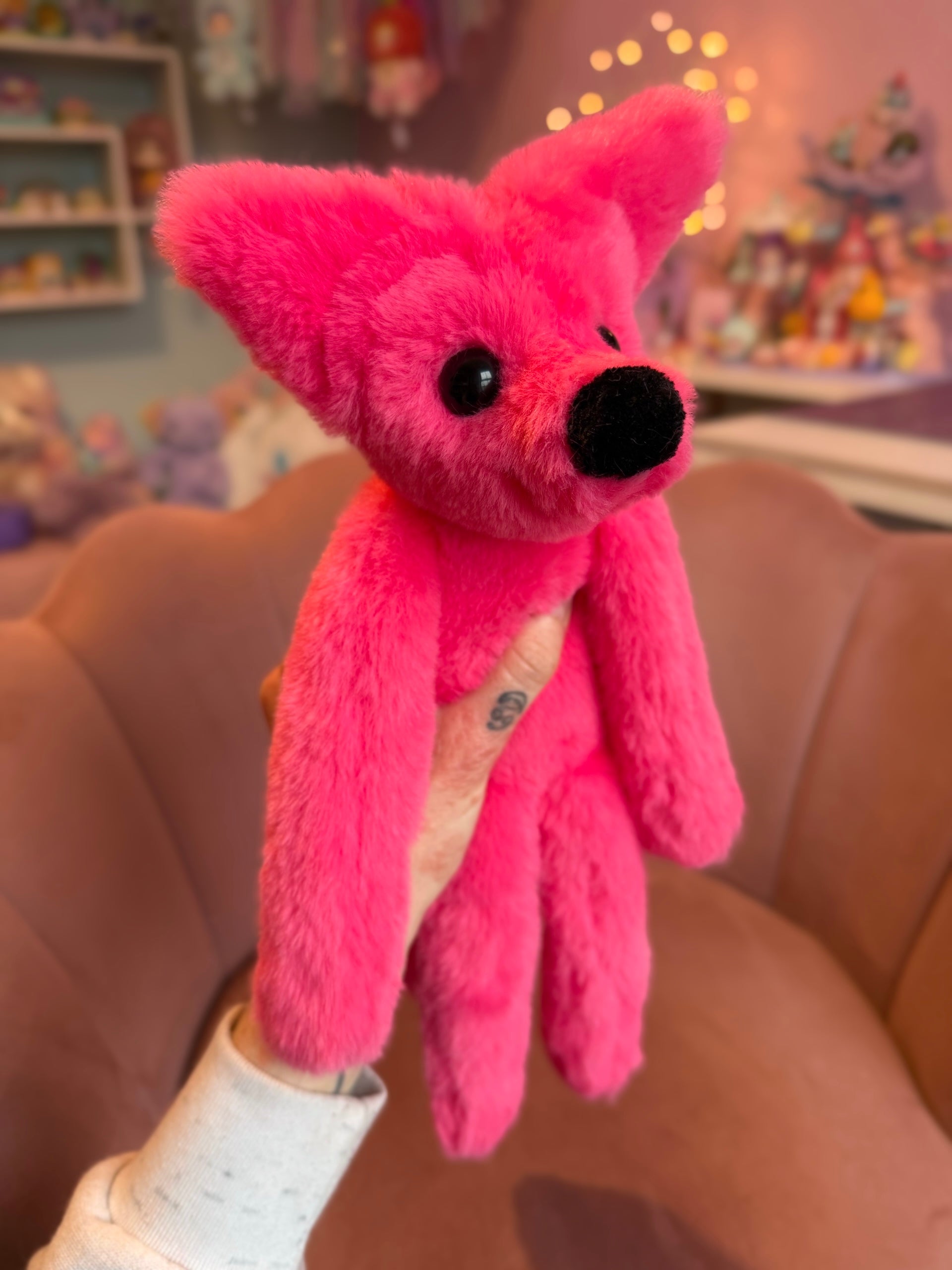 FUCHSIA FOX - Handmade Luxury Weighted Fox Doll